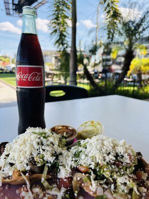 Carne asada tostadas