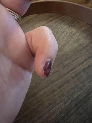 Polish doesn't cover full nail