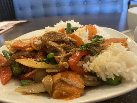 Spicy Basil Stir-Fried Dish with duck