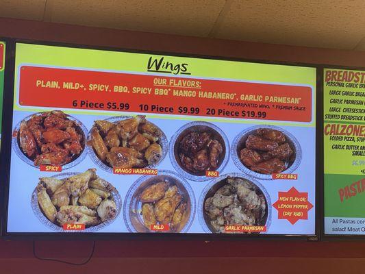 Wing flavors