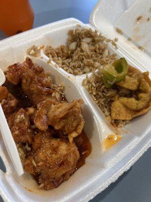 Their so called C05. General Tsos Chicken Combination Plate