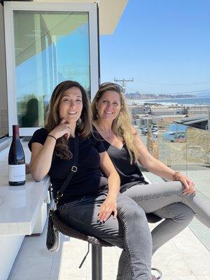 Enjoying the view at a beach front home in Rio Del Mar.