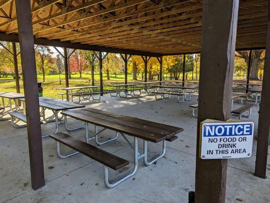 Don't confuse this pavilion and all these picnic tables as the picnic area.