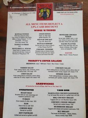 Thirsty menu 6/13/23