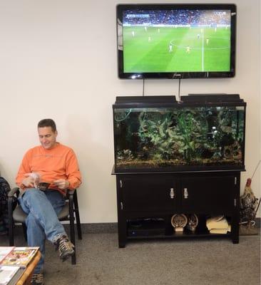 Big Screen TV  (DirectTV) and Super Aquarium