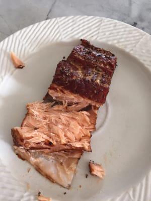 Smoked salmon with pepper. Outstanding!