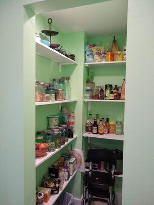 The pantry they built us in action.