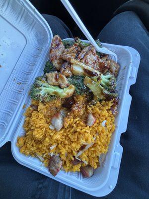 77. Chicken with Broccoli and 37. Roast Pork Fried Rice