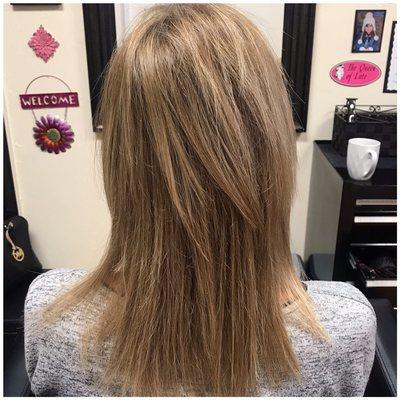 #Womanshaircut #hairbykristensanchez #platinumsalonsr