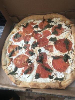 This is the pizza I received - which does not match the picture or description La Crosta provided.