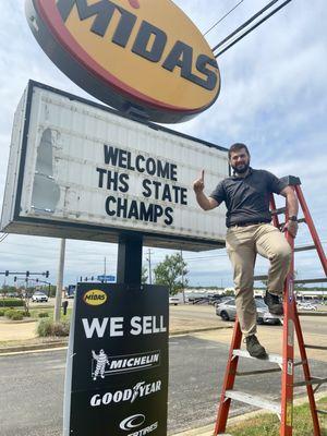 Owner celebrating city becoming state championship