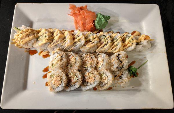 A.T. Still Roll (Top) and California Roll (Bottom)! Amazing!