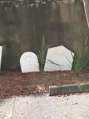 Randomly placed/misplaced tombstones at Bethel Methodist