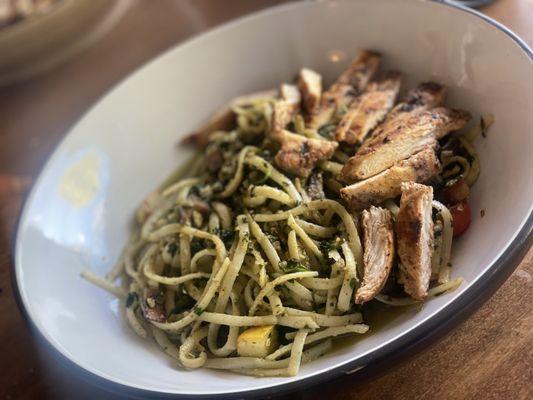 Pesto Pasta with Blackened Chicken