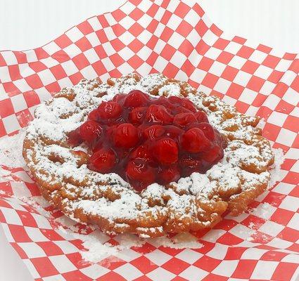 Cherry Funnel Cake