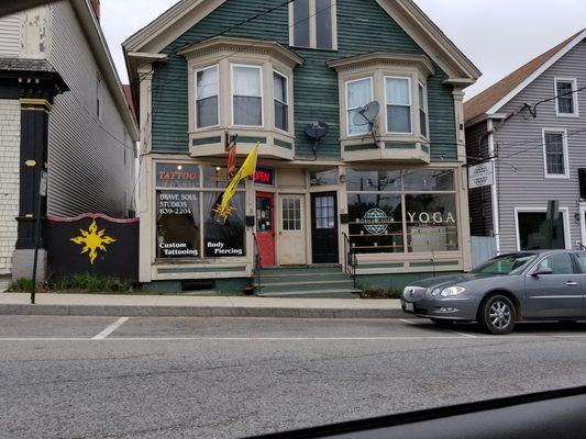 Street view of the studio.  12 Main Street - Gorham, ME