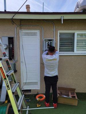 Installation of solar panel meter