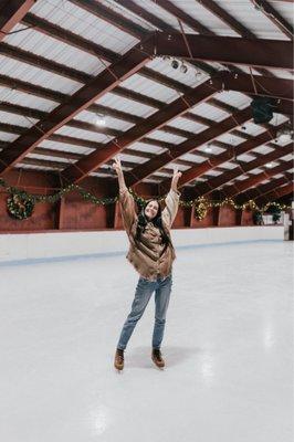 Having a blast at the rink!