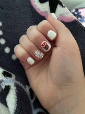 Shellac Nails with winter designs