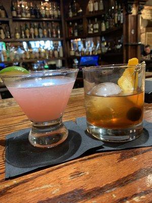 Cosmo with Tito's and Old Fashioned (menu selection)