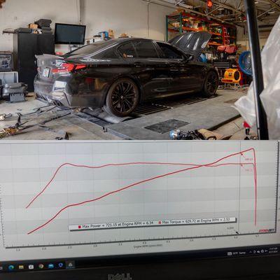 BMW m5 f90 stage 2 e40 722 Whp and 630 wtq