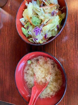 Miso soup as side salad