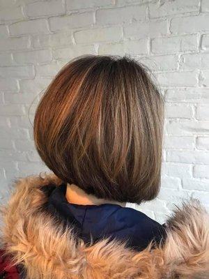 Stacked bob cut