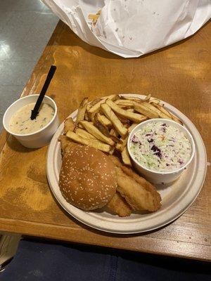 Fish Fry with fries and slaw.