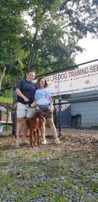 Tessa, me, and my dog Virginia.