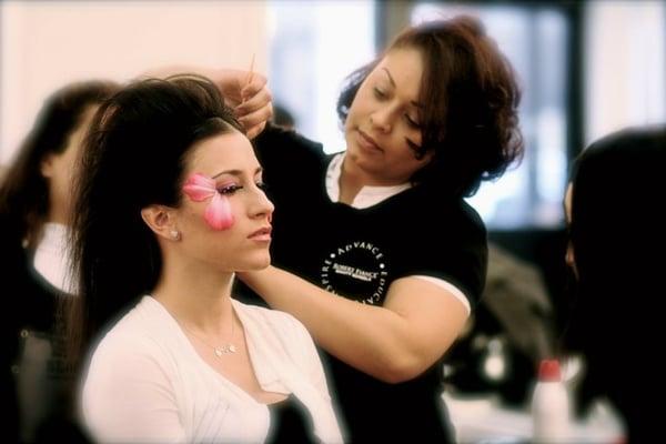 Hair & Makeup Students in Action