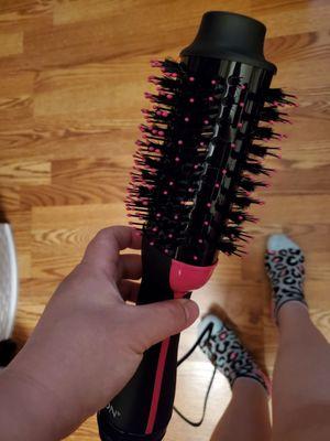 How to style... bf ordered this on Amazon, a blow dryer with roller brush $22. It adds the volume back to my roots after washing hair.