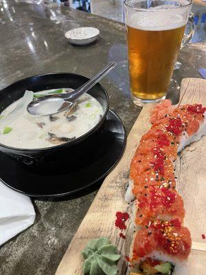 Tom Kha soup and Death by Sushi roll