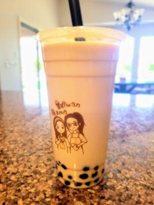 Boba milk tea to-go with no ice