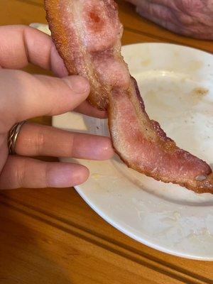 Underdone bacon