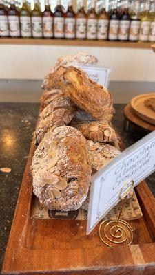 Almond croissants and chocolate almond croissants