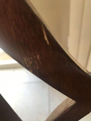 Kitchen chair cracked in half