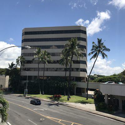 We are located in the Bank of Hawaii building near Big City Diner.