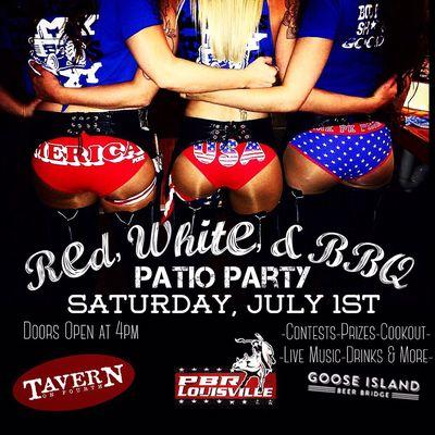 Join us on July 1st for a Red, White, & BBQ Patio Party; Live Music, Cold Drinks, a Cookout, Giveaways, Contests & a Grand Prize!!!!