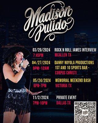 Madison Pulido Event Flyer