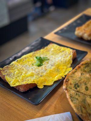 Turnip cake with egg