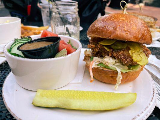 Buttermilk fried chicken sandwich