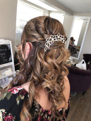 Bridal hair.