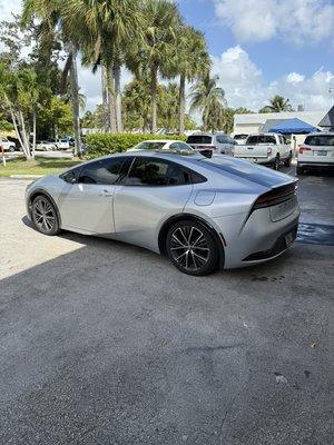 2023 Toyota Prius in for its scheduled maintenance