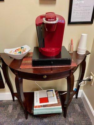 Complimentary Keurig coffee