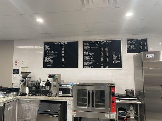 Food menu, coffee menu, non-coffee menu