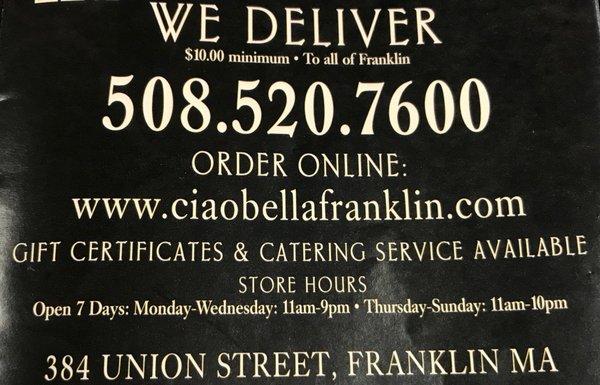 Online Ordering!