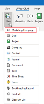 eWay-CRM has many various modules and features. For example, you can create Marketing Campaigns!