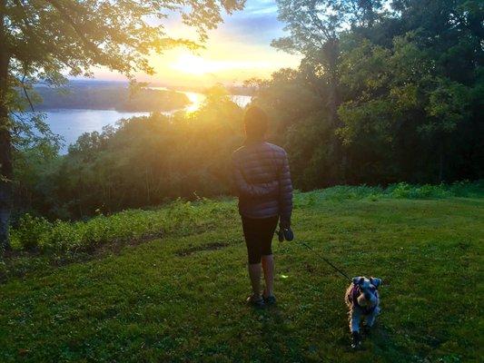 Beautiful Mississippi River sunset