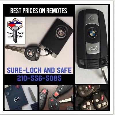 Best prices on all remotes, including Cadillac and BMW keys.  Call today for a quote!