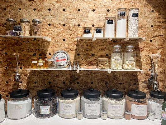 Bulk Bar - Buy products in bulk to reduce waste and save money! Bring your own clean bottles, jars or containers to refill.